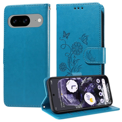 Embossed Butterfly Flowers Leather Phone Case, For Google Pixel 11 Pro XL, For Google Pixel 11 / Pixel 11 Pro, For Google Pixel 10a, For Google Pixel 9a, For Google Pixel 9 Pro XL, For Google Pixel 9 / 9 Pro, For Google Pixel 8a, For Google Pixel 8 Pro...