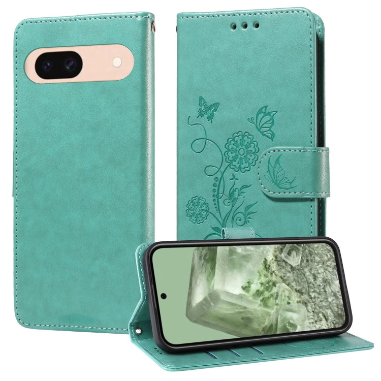 Embossed Butterfly Flowers Leather Phone Case, For Google Pixel 11 Pro XL, For Google Pixel 11 / Pixel 11 Pro, For Google Pixel 10a, For Google Pixel 9a, For Google Pixel 9 Pro XL, For Google Pixel 9 / 9 Pro, For Google Pixel 8a, For Google Pixel 8 Pro...