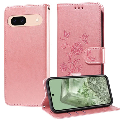Embossed Butterfly Flowers Leather Phone Case, For Google Pixel 11 Pro XL, For Google Pixel 11 / Pixel 11 Pro, For Google Pixel 10a, For Google Pixel 9a, For Google Pixel 9 Pro XL, For Google Pixel 9 / 9 Pro, For Google Pixel 8a, For Google Pixel 8 Pro...