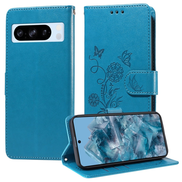 Embossed Butterfly Flowers Leather Phone Case, For Google Pixel 11 Pro XL, For Google Pixel 11 / Pixel 11 Pro, For Google Pixel 10a, For Google Pixel 9a, For Google Pixel 9 Pro XL, For Google Pixel 9 / 9 Pro, For Google Pixel 8a, For Google Pixel 8 Pro...