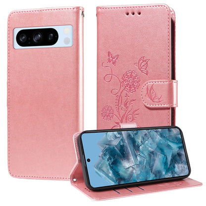 Embossed Butterfly Flowers Leather Phone Case, For Google Pixel 11 Pro XL, For Google Pixel 11 / Pixel 11 Pro, For Google Pixel 10a, For Google Pixel 9a, For Google Pixel 9 Pro XL, For Google Pixel 9 / 9 Pro, For Google Pixel 8a, For Google Pixel 8 Pro...