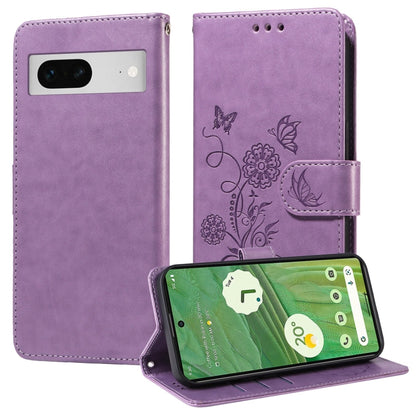 Embossed Butterfly Flowers Leather Phone Case, For Google Pixel 11 Pro XL, For Google Pixel 11 / Pixel 11 Pro, For Google Pixel 10a, For Google Pixel 9a, For Google Pixel 9 Pro XL, For Google Pixel 9 / 9 Pro, For Google Pixel 8a, For Google Pixel 8 Pro...