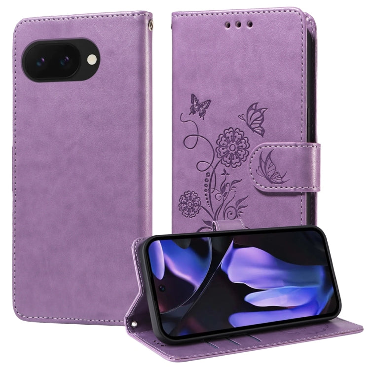 Embossed Butterfly Flowers Leather Phone Case, For Google Pixel 11 Pro XL, For Google Pixel 11 / Pixel 11 Pro, For Google Pixel 10a, For Google Pixel 9a, For Google Pixel 9 Pro XL, For Google Pixel 9 / 9 Pro, For Google Pixel 8a, For Google Pixel 8 Pro...