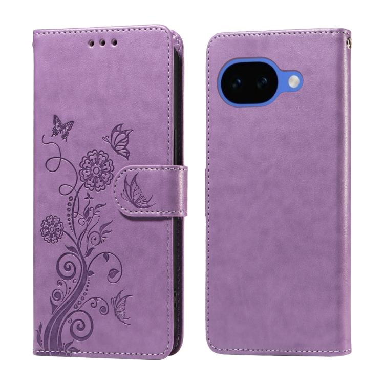 Embossed Butterfly Flowers Leather Phone Case, For Google Pixel 11 Pro XL, For Google Pixel 11 / Pixel 11 Pro, For Google Pixel 10a, For Google Pixel 9a, For Google Pixel 9 Pro XL, For Google Pixel 9 / 9 Pro, For Google Pixel 8a, For Google Pixel 8 Pro...
