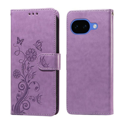 Embossed Butterfly Flowers Leather Phone Case, For Google Pixel 11 Pro XL, For Google Pixel 11 / Pixel 11 Pro, For Google Pixel 10a, For Google Pixel 9a, For Google Pixel 9 Pro XL, For Google Pixel 9 / 9 Pro, For Google Pixel 8a, For Google Pixel 8 Pro...