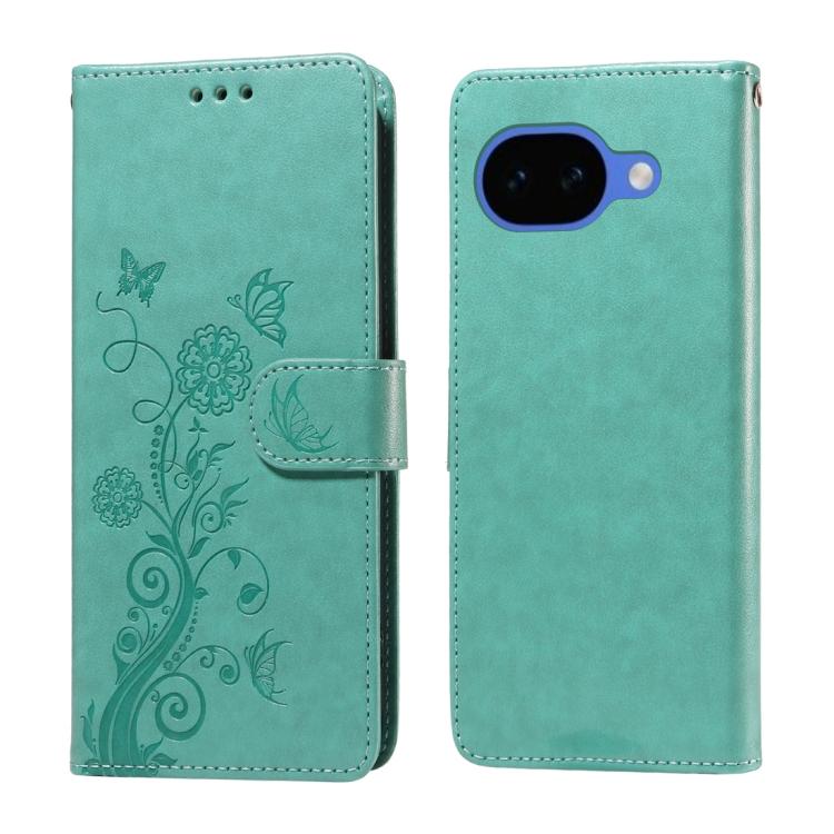 Embossed Butterfly Flowers Leather Phone Case, For Google Pixel 11 Pro XL, For Google Pixel 11 / Pixel 11 Pro, For Google Pixel 10a, For Google Pixel 9a, For Google Pixel 9 Pro XL, For Google Pixel 9 / 9 Pro, For Google Pixel 8a, For Google Pixel 8 Pro...