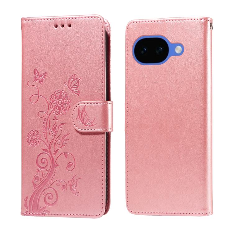 Embossed Butterfly Flowers Leather Phone Case, For Google Pixel 11 Pro XL, For Google Pixel 11 / Pixel 11 Pro, For Google Pixel 10a, For Google Pixel 9a, For Google Pixel 9 Pro XL, For Google Pixel 9 / 9 Pro, For Google Pixel 8a, For Google Pixel 8 Pro...