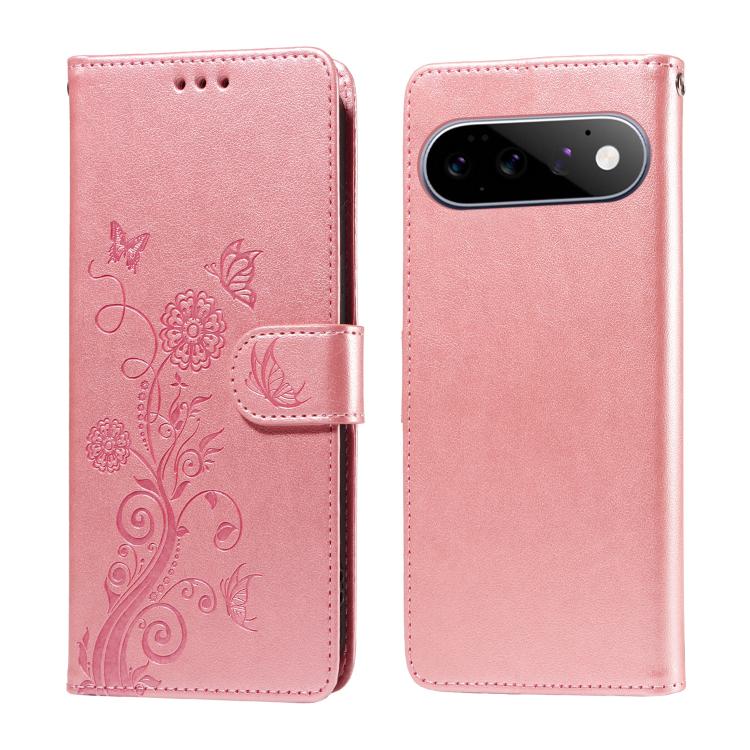 Embossed Butterfly Flowers Leather Phone Case, For Google Pixel 11 Pro XL, For Google Pixel 11 / Pixel 11 Pro, For Google Pixel 10a, For Google Pixel 9a, For Google Pixel 9 Pro XL, For Google Pixel 9 / 9 Pro, For Google Pixel 8a, For Google Pixel 8 Pro...