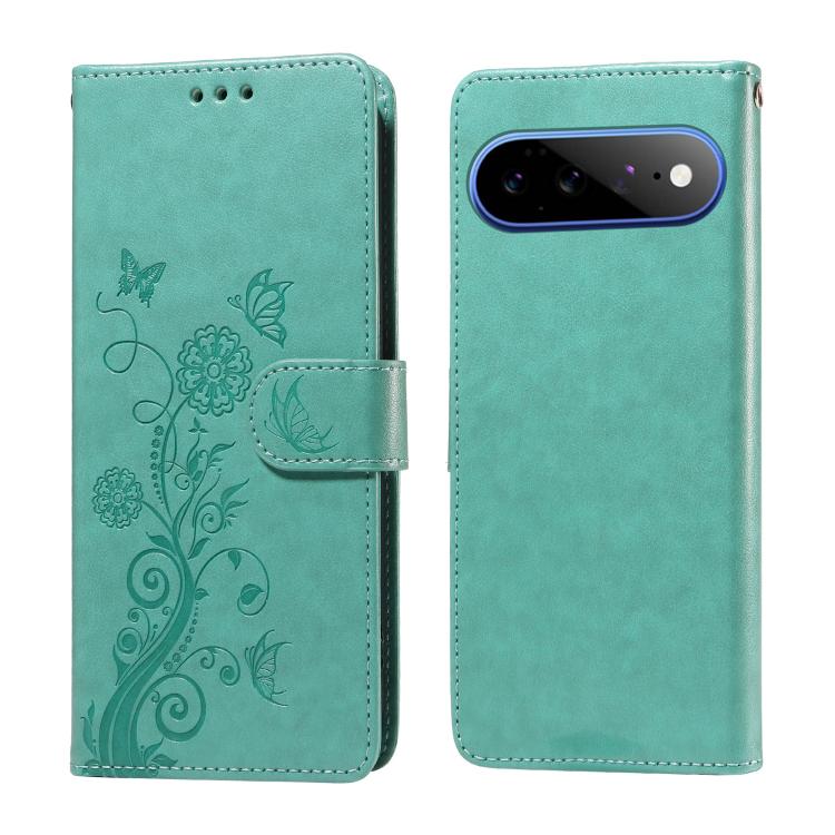 Embossed Butterfly Flowers Leather Phone Case, For Google Pixel 11 Pro XL, For Google Pixel 11 / Pixel 11 Pro, For Google Pixel 10a, For Google Pixel 9a, For Google Pixel 9 Pro XL, For Google Pixel 9 / 9 Pro, For Google Pixel 8a, For Google Pixel 8 Pro...