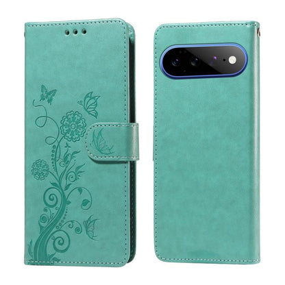 Embossed Butterfly Flowers Leather Phone Case, For Google Pixel 11 Pro XL, For Google Pixel 11 / Pixel 11 Pro, For Google Pixel 10a, For Google Pixel 9a, For Google Pixel 9 Pro XL, For Google Pixel 9 / 9 Pro, For Google Pixel 8a, For Google Pixel 8 Pro...