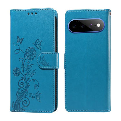 Embossed Butterfly Flowers Leather Phone Case, For Google Pixel 11 Pro XL, For Google Pixel 11 / Pixel 11 Pro, For Google Pixel 10a, For Google Pixel 9a, For Google Pixel 9 Pro XL, For Google Pixel 9 / 9 Pro, For Google Pixel 8a, For Google Pixel 8 Pro...