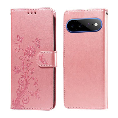Embossed Butterfly Flowers Leather Phone Case, For Google Pixel 11 Pro XL, For Google Pixel 11 / Pixel 11 Pro, For Google Pixel 10a, For Google Pixel 9a, For Google Pixel 9 Pro XL, For Google Pixel 9 / 9 Pro, For Google Pixel 8a, For Google Pixel 8 Pro...