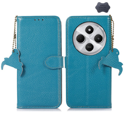 Genuine Leather Litchi Texture RFID Leather Phone Case, For Redmi A7 Pro 171mm/Poco C85x 5G, For Redmi Turbo 5 Max / Poco X8 Pro Max, For Redmi Turbo 5 5G / Poco X8 Pro 5G, For Redmi Note 15 5G Global 164mm, For Redmi K90 Pro Max/Poco F8 Ultra         ...