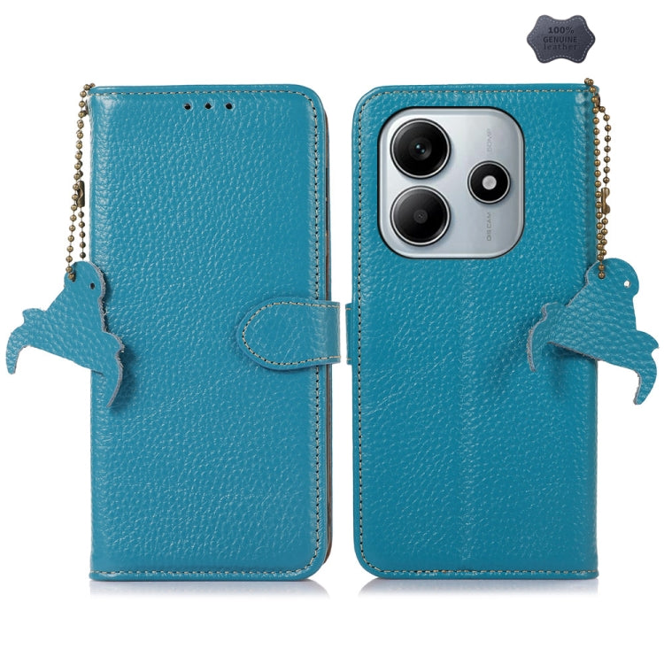 Genuine Leather Litchi Texture RFID Leather Phone Case, For Redmi A7 Pro 171mm/Poco C85x 5G, For Redmi Turbo 5 Max / Poco X8 Pro Max, For Redmi Turbo 5 5G / Poco X8 Pro 5G, For Redmi Note 15 5G Global 164mm, For Redmi K90 Pro Max/Poco F8 Ultra         ...