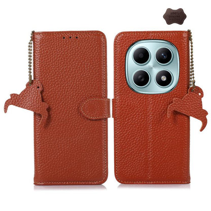 Genuine Leather Litchi Texture RFID Leather Phone Case, For Redmi A7 Pro 171mm/Poco C85x 5G, For Redmi Turbo 5 Max / Poco X8 Pro Max, For Redmi Turbo 5 5G / Poco X8 Pro 5G, For Redmi Note 15 5G Global 164mm, For Redmi K90 Pro Max/Poco F8 Ultra         ...
