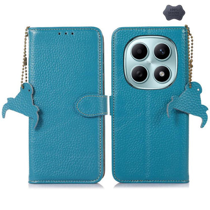 Genuine Leather Litchi Texture RFID Leather Phone Case, For Redmi A7 Pro 171mm/Poco C85x 5G, For Redmi Turbo 5 Max / Poco X8 Pro Max, For Redmi Turbo 5 5G / Poco X8 Pro 5G, For Redmi Note 15 5G Global 164mm, For Redmi K90 Pro Max/Poco F8 Ultra         ...