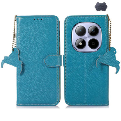 Genuine Leather Litchi Texture RFID Leather Phone Case, For Redmi A7 Pro 171mm/Poco C85x 5G, For Redmi Turbo 5 Max / Poco X8 Pro Max, For Redmi Turbo 5 5G / Poco X8 Pro 5G, For Redmi Note 15 5G Global 164mm, For Redmi K90 Pro Max/Poco F8 Ultra         ...