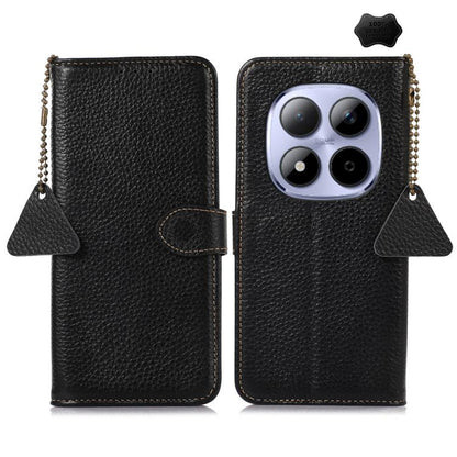 Genuine Leather Litchi Texture RFID Leather Phone Case, For Redmi A7 Pro 171mm/Poco C85x 5G, For Redmi Turbo 5 Max / Poco X8 Pro Max, For Redmi Turbo 5 5G / Poco X8 Pro 5G, For Redmi Note 15 5G Global 164mm, For Redmi K90 Pro Max/Poco F8 Ultra         ...