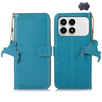 Genuine Leather Litchi Texture RFID Leather Phone Case, For Redmi A7 Pro 171mm/Poco C85x 5G, For Redmi Turbo 5 Max / Poco X8 Pro Max, For Redmi Turbo 5 5G / Poco X8 Pro 5G, For Redmi Note 15 5G Global 164mm, For Redmi K90 Pro Max/Poco F8 Ultra         ...