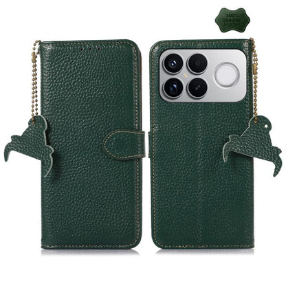 Genuine Leather Litchi Texture RFID Leather Phone Case, For Redmi A7 Pro 171mm/Poco C85x 5G, For Redmi Turbo 5 Max / Poco X8 Pro Max, For Redmi Turbo 5 5G / Poco X8 Pro 5G, For Redmi Note 15 5G Global 164mm, For Redmi K90 Pro Max/Poco F8 Ultra         ...