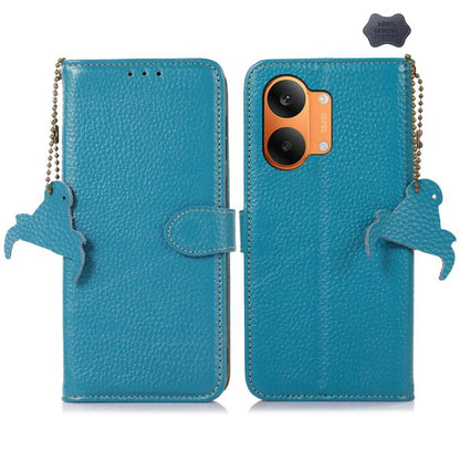 Genuine Leather Litchi Texture RFID Leather Phone Case, For Redmi A7 Pro 171mm/Poco C85x 5G, For Redmi Turbo 5 Max / Poco X8 Pro Max, For Redmi Turbo 5 5G / Poco X8 Pro 5G, For Redmi Note 15 5G Global 164mm, For Redmi K90 Pro Max/Poco F8 Ultra         ...