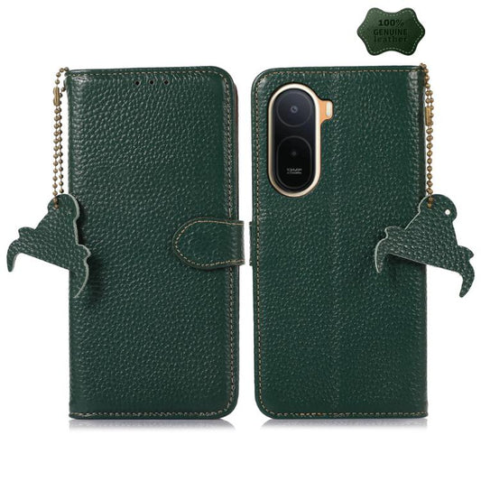 Genuine Leather Litchi Texture RFID Leather Phone Case, For Redmi A7 Pro 171mm/Poco C85x 5G, For Redmi Turbo 5 Max / Poco X8 Pro Max, For Redmi Turbo 5 5G / Poco X8 Pro 5G, For Redmi Note 15 5G Global 164mm, For Redmi K90 Pro Max/Poco F8 Ultra