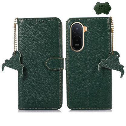 Genuine Leather Litchi Texture RFID Leather Phone Case, For Redmi A7 Pro 171mm/Poco C85x 5G, For Redmi Turbo 5 Max / Poco X8 Pro Max, For Redmi Turbo 5 5G / Poco X8 Pro 5G, For Redmi Note 15 5G Global 164mm, For Redmi K90 Pro Max/Poco F8 Ultra         ...