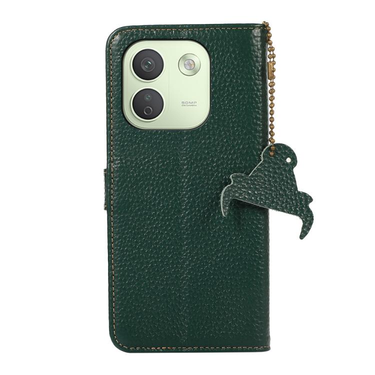 Genuine Leather Litchi Texture RFID Leather Phone Case, For Redmi Note 17 Pro+ 5G Global 163.4mm, For Redmi Note 17 Pro 5G Global 163.5mm, For Redmi K100 Pro Max/Poco F9 Ultra 5G, For Redmi K100 Pro 5G/Poco F9 Pro 5G, For Redmi A7 Pro 171mm/Poco C85x 5...