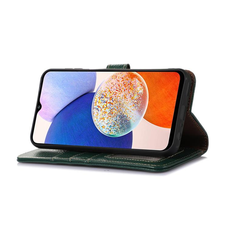 Genuine Leather Litchi Texture RFID Leather Phone Case, For Redmi Note 17 Pro+ 5G Global 163.4mm, For Redmi Note 17 Pro 5G Global 163.5mm, For Redmi K100 Pro Max/Poco F9 Ultra 5G, For Redmi K100 Pro 5G/Poco F9 Pro 5G, For Redmi A7 Pro 171mm/Poco C85x 5...