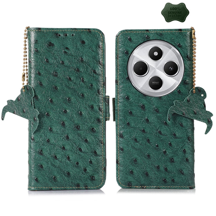 Ostrich Pattern Genuine Leather RFID Phone Case, For Redmi A7 Pro 171mm/Poco C85x 5G, For Redmi Turbo 5 Max / Poco X8 Pro Max, For Redmi Turbo 5 5G / Poco X8 Pro 5G, For Redmi Note 15 5G Global 164mm, For Redmi K90 Pro Max/Poco F8 Ultra                ...