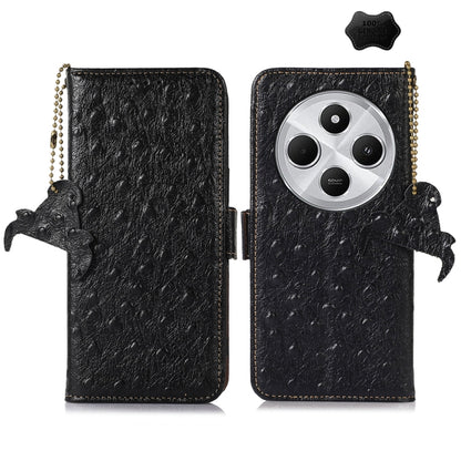 Ostrich Pattern Genuine Leather RFID Phone Case, For Redmi A7 Pro 171mm/Poco C85x 5G, For Redmi Turbo 5 Max / Poco X8 Pro Max, For Redmi Turbo 5 5G / Poco X8 Pro 5G, For Redmi Note 15 5G Global 164mm, For Redmi K90 Pro Max/Poco F8 Ultra                ...