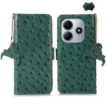 Ostrich Pattern Genuine Leather RFID Phone Case, For Redmi A7 Pro 171mm/Poco C85x 5G, For Redmi Turbo 5 Max / Poco X8 Pro Max, For Redmi Turbo 5 5G / Poco X8 Pro 5G, For Redmi Note 15 5G Global 164mm, For Redmi K90 Pro Max/Poco F8 Ultra                ...