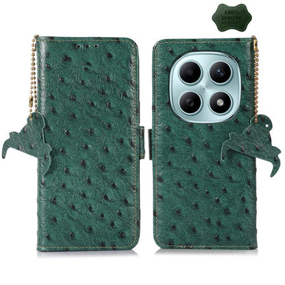 Ostrich Pattern Genuine Leather RFID Phone Case, For Redmi A7 Pro 171mm/Poco C85x 5G, For Redmi Turbo 5 Max / Poco X8 Pro Max, For Redmi Turbo 5 5G / Poco X8 Pro 5G, For Redmi Note 15 5G Global 164mm, For Redmi K90 Pro Max/Poco F8 Ultra                ...