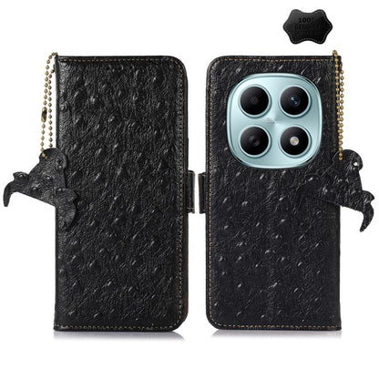 Ostrich Pattern Genuine Leather RFID Phone Case, For Redmi A7 Pro 171mm/Poco C85x 5G, For Redmi Turbo 5 Max / Poco X8 Pro Max, For Redmi Turbo 5 5G / Poco X8 Pro 5G, For Redmi Note 15 5G Global 164mm, For Redmi K90 Pro Max/Poco F8 Ultra                ...
