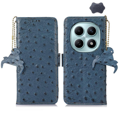 Ostrich Pattern Genuine Leather RFID Phone Case, For Redmi A7 Pro 171mm/Poco C85x 5G, For Redmi Turbo 5 Max / Poco X8 Pro Max, For Redmi Turbo 5 5G / Poco X8 Pro 5G, For Redmi Note 15 5G Global 164mm, For Redmi K90 Pro Max/Poco F8 Ultra                ...