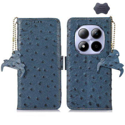 Ostrich Pattern Genuine Leather RFID Phone Case, For Redmi A7 Pro 171mm/Poco C85x 5G, For Redmi Turbo 5 Max / Poco X8 Pro Max, For Redmi Turbo 5 5G / Poco X8 Pro 5G, For Redmi Note 15 5G Global 164mm, For Redmi K90 Pro Max/Poco F8 Ultra                ...