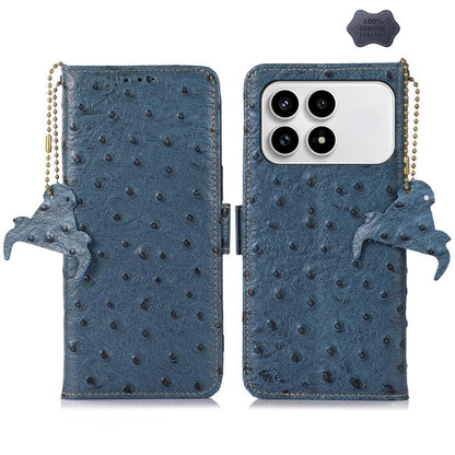 Ostrich Pattern Genuine Leather RFID Phone Case, For Redmi A7 Pro 171mm/Poco C85x 5G, For Redmi Turbo 5 Max / Poco X8 Pro Max, For Redmi Turbo 5 5G / Poco X8 Pro 5G, For Redmi Note 15 5G Global 164mm, For Redmi K90 Pro Max/Poco F8 Ultra                ...