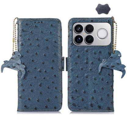 Ostrich Pattern Genuine Leather RFID Phone Case, For Redmi A7 Pro 171mm/Poco C85x 5G, For Redmi Turbo 5 Max / Poco X8 Pro Max, For Redmi Turbo 5 5G / Poco X8 Pro 5G, For Redmi Note 15 5G Global 164mm, For Redmi K90 Pro Max/Poco F8 Ultra                ...