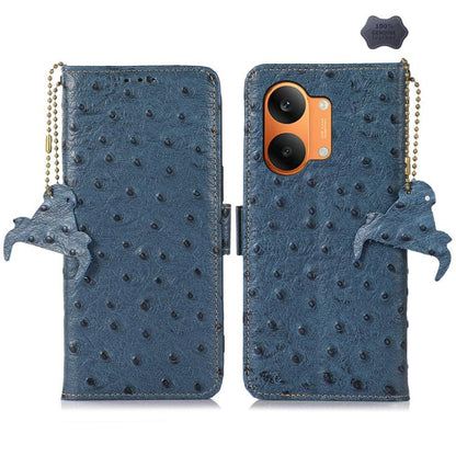 Ostrich Pattern Genuine Leather RFID Phone Case, For Redmi A7 Pro 171mm/Poco C85x 5G, For Redmi Turbo 5 Max / Poco X8 Pro Max, For Redmi Turbo 5 5G / Poco X8 Pro 5G, For Redmi Note 15 5G Global 164mm, For Redmi K90 Pro Max/Poco F8 Ultra                ...