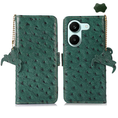 Ostrich Pattern Genuine Leather RFID Phone Case, For Redmi A7 Pro 171mm/Poco C85x 5G, For Redmi Turbo 5 Max / Poco X8 Pro Max, For Redmi Turbo 5 5G / Poco X8 Pro 5G, For Redmi Note 15 5G Global 164mm, For Redmi K90 Pro Max/Poco F8 Ultra                ...