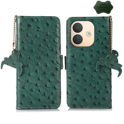 Ostrich Pattern Genuine Leather RFID Phone Case, For Redmi Note 17 Pro+ 5G Global 163.4, For Redmi Note 17 Pro 5G Global 163.5mm, For Redmi K100 Pro Max/Poco F9 Ultra 5G, For Redmi K100 Pro 5G/Poco F9 Pro 5G, For Redmi A7 Pro 171mm/Poco C85x 5G        ...
