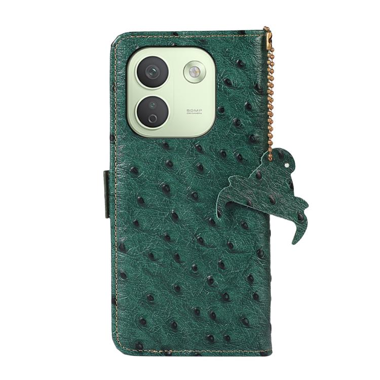 Ostrich Pattern Genuine Leather RFID Phone Case, For Redmi Note 17 Pro+ 5G Global 163.4, For Redmi Note 17 Pro 5G Global 163.5mm, For Redmi K100 Pro Max/Poco F9 Ultra 5G, For Redmi K100 Pro 5G/Poco F9 Pro 5G, For Redmi A7 Pro 171mm/Poco C85x 5G        ...