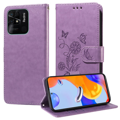 Embossed Butterfly Flowers Leather Phone Case, For Redmi Note 12 Explorer / Note 12 Pro+, For Redmi Note 12 Pro 5G Global, For Redmi Note 12 5G Global, For Redmi Note 10 4G India / 10S 4G, For Redmi Note 11 SE 4G India, For Redmi 10 2022 / 10 Prime    ...