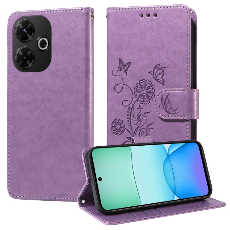 Embossed Butterfly Flowers Leather Phone Case, For Redmi Note 14 5G, For Redmi Note 14 Pro 5G / Note 14 Pro+ 5G, For Redmi 14C, For Redmi K70 Ultra, For Redmi 13 4G / Note 13R, For Redmi K70 / K70 Pro, For Redmi Note 13 Pro 4G, For Redmi 13C 5G / 4G / ...