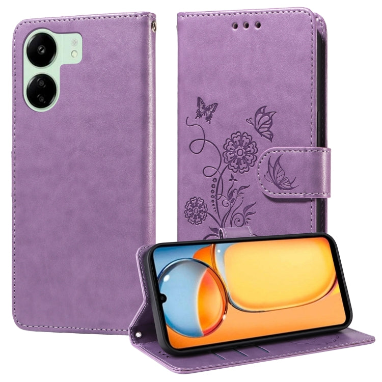 Embossed Butterfly Flowers Leather Phone Case, For Redmi Note 14 5G, For Redmi Note 14 Pro 5G / Note 14 Pro+ 5G, For Redmi 14C, For Redmi K70 Ultra, For Redmi 13 4G / Note 13R, For Redmi K70 / K70 Pro, For Redmi Note 13 Pro 4G, For Redmi 13C 5G / 4G / ...