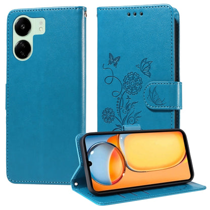 Embossed Butterfly Flowers Leather Phone Case, For Redmi Note 14 5G, For Redmi Note 14 Pro 5G / Note 14 Pro+ 5G, For Redmi 14C, For Redmi K70 Ultra, For Redmi 13 4G / Note 13R, For Redmi K70 / K70 Pro, For Redmi Note 13 Pro 4G, For Redmi 13C 5G / 4G / ...