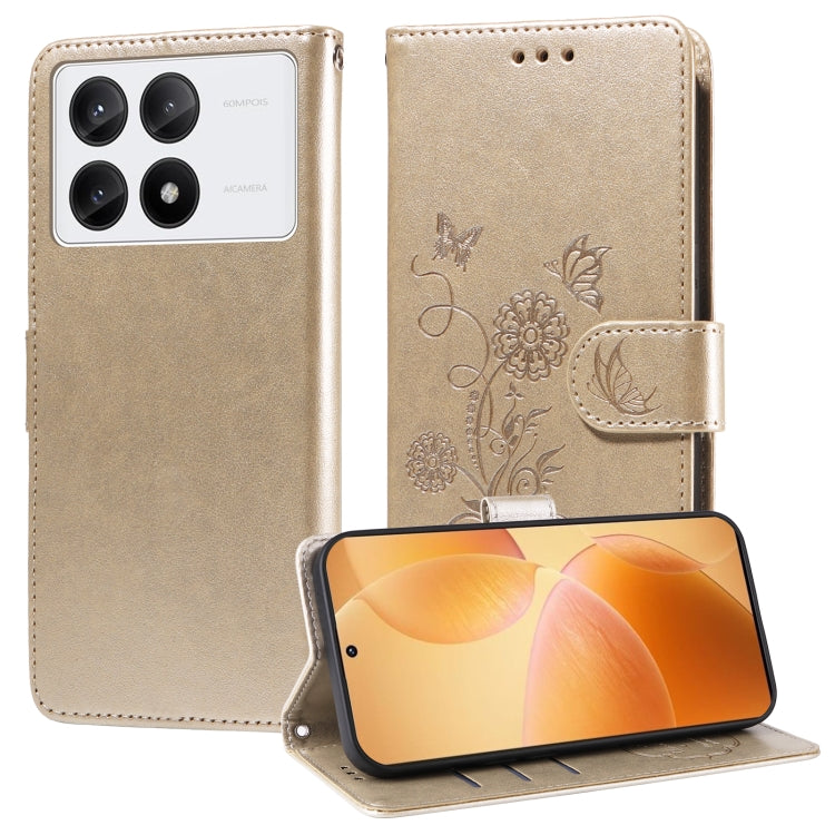 Embossed Butterfly Flowers Leather Phone Case, For Redmi Note 14 5G, For Redmi Note 14 Pro 5G / Note 14 Pro+ 5G, For Redmi 14C, For Redmi K70 Ultra, For Redmi 13 4G / Note 13R, For Redmi K70 / K70 Pro, For Redmi Note 13 Pro 4G, For Redmi 13C 5G / 4G / ...
