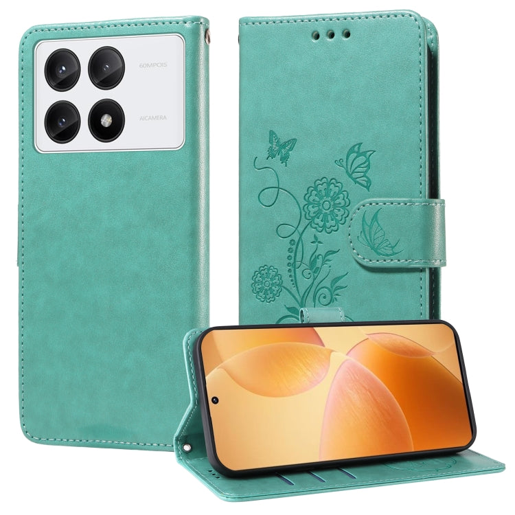 Embossed Butterfly Flowers Leather Phone Case, For Redmi Note 14 5G, For Redmi Note 14 Pro 5G / Note 14 Pro+ 5G, For Redmi 14C, For Redmi K70 Ultra, For Redmi 13 4G / Note 13R, For Redmi K70 / K70 Pro, For Redmi Note 13 Pro 4G, For Redmi 13C 5G / 4G / ...
