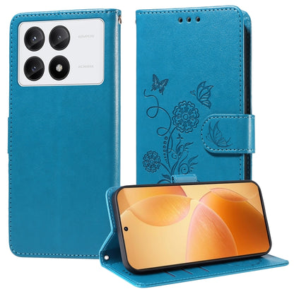 Embossed Butterfly Flowers Leather Phone Case, For Redmi Note 14 5G, For Redmi Note 14 Pro 5G / Note 14 Pro+ 5G, For Redmi 14C, For Redmi K70 Ultra, For Redmi 13 4G / Note 13R, For Redmi K70 / K70 Pro, For Redmi Note 13 Pro 4G, For Redmi 13C 5G / 4G / ...