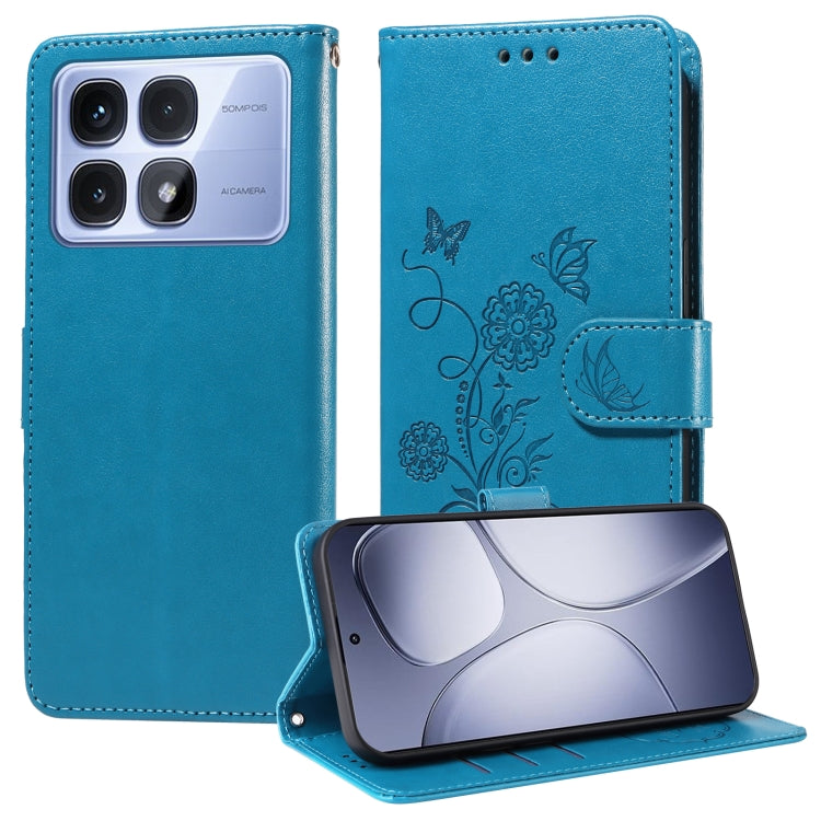 Embossed Butterfly Flowers Leather Phone Case, For Redmi Note 14 5G, For Redmi Note 14 Pro 5G / Note 14 Pro+ 5G, For Redmi 14C, For Redmi K70 Ultra, For Redmi 13 4G / Note 13R, For Redmi K70 / K70 Pro, For Redmi Note 13 Pro 4G, For Redmi 13C 5G / 4G / ...